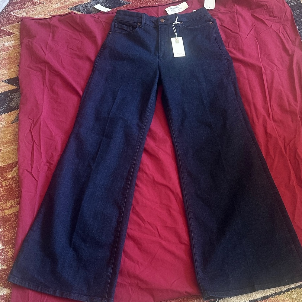 Good American Indigo Wide Leg Jeans